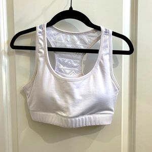 Zyia Active White Bomber Bra Small